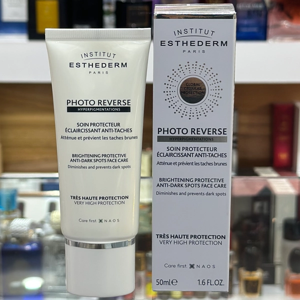 کرم ضد آفتاب و ضد لک استادرم فلویید فتوریورس بی رنگ اصل فرانسه 50 میل | Esthederm Photo Reverse hyperpigmentation Brightening Protective & Anti Dark Spot Face Care 50ml